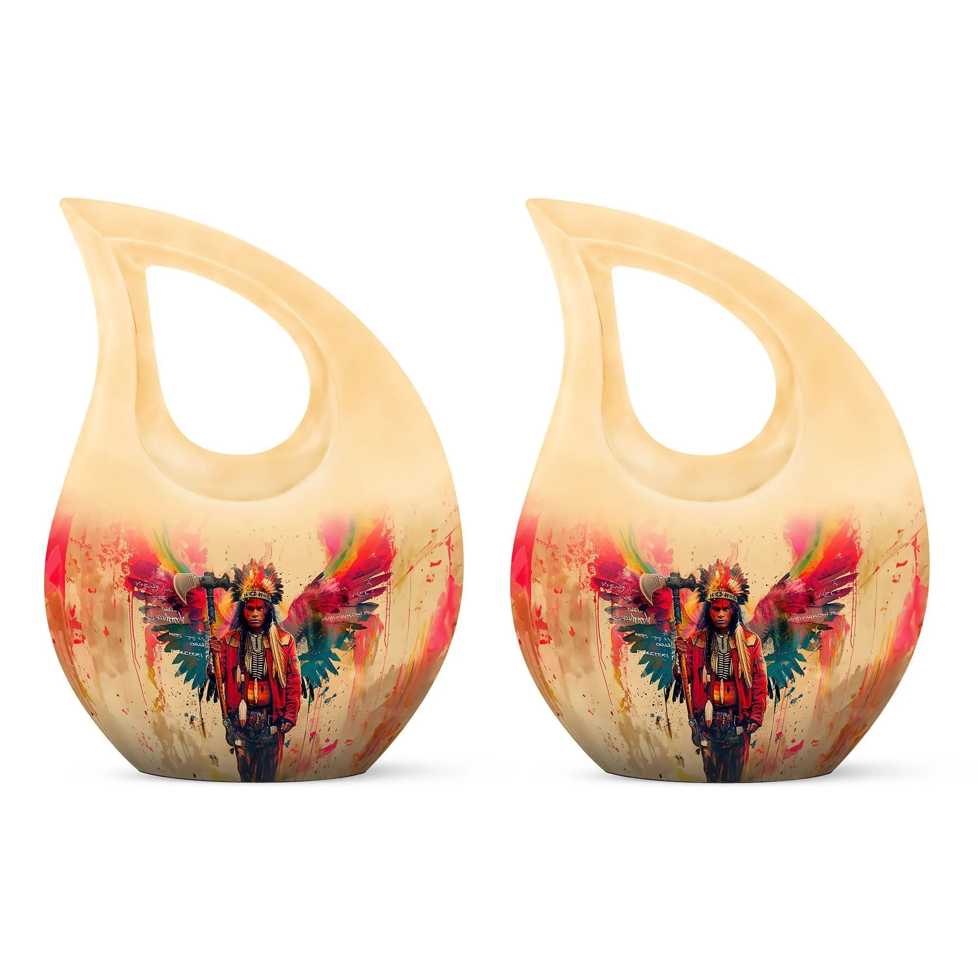 Tribe Man's Last Embrace: Unique & Commemorative Cremation Urn