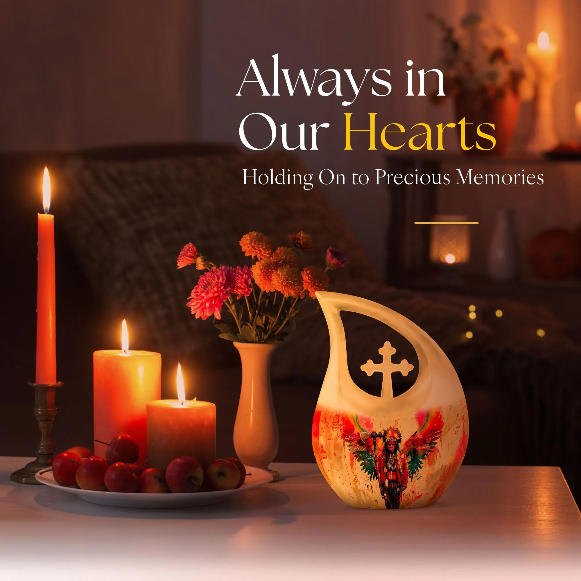 Tribe Man's Last Embrace: Unique & Commemorative Cremation Urn