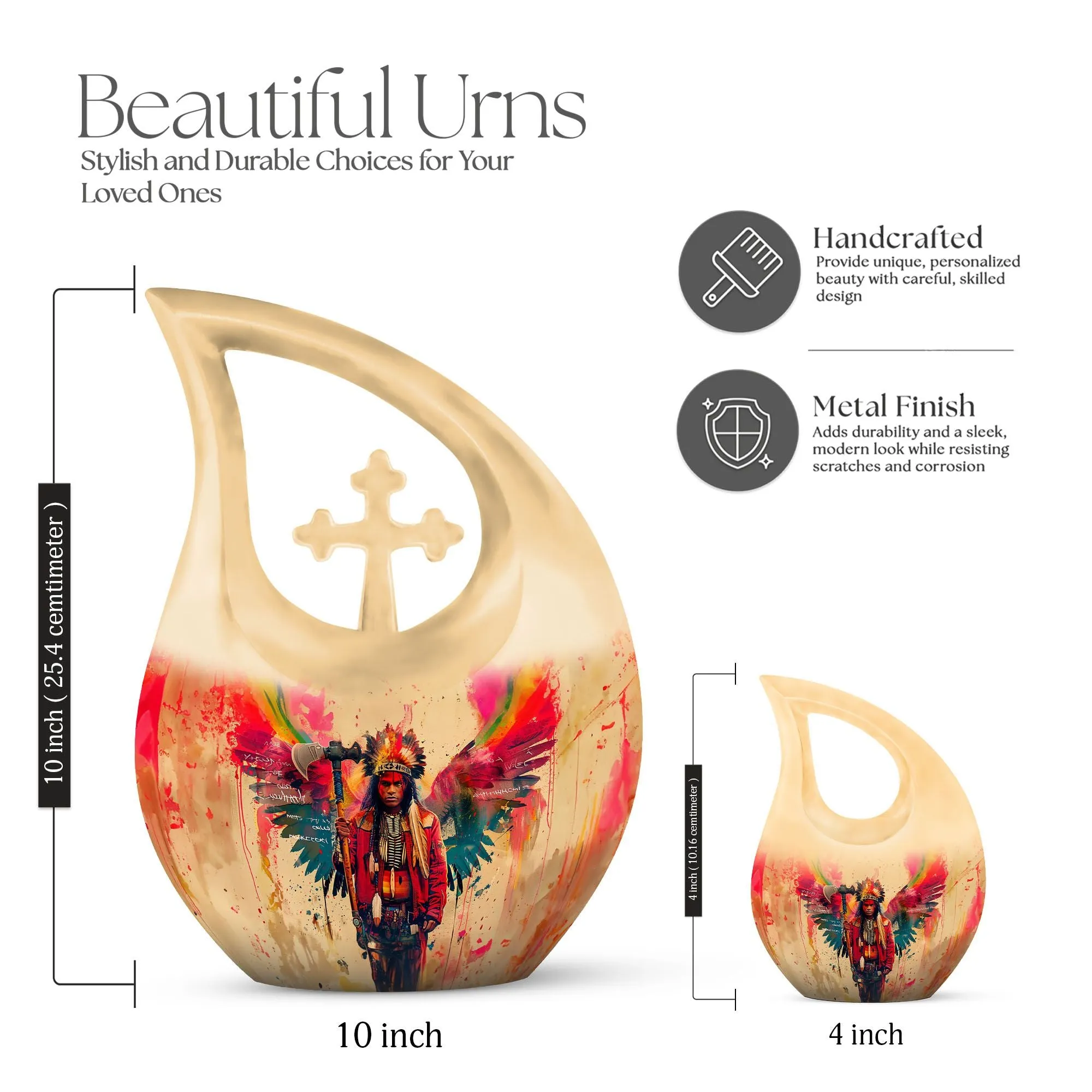 Tribe Man's Last Embrace: Unique & Commemorative Cremation Urn