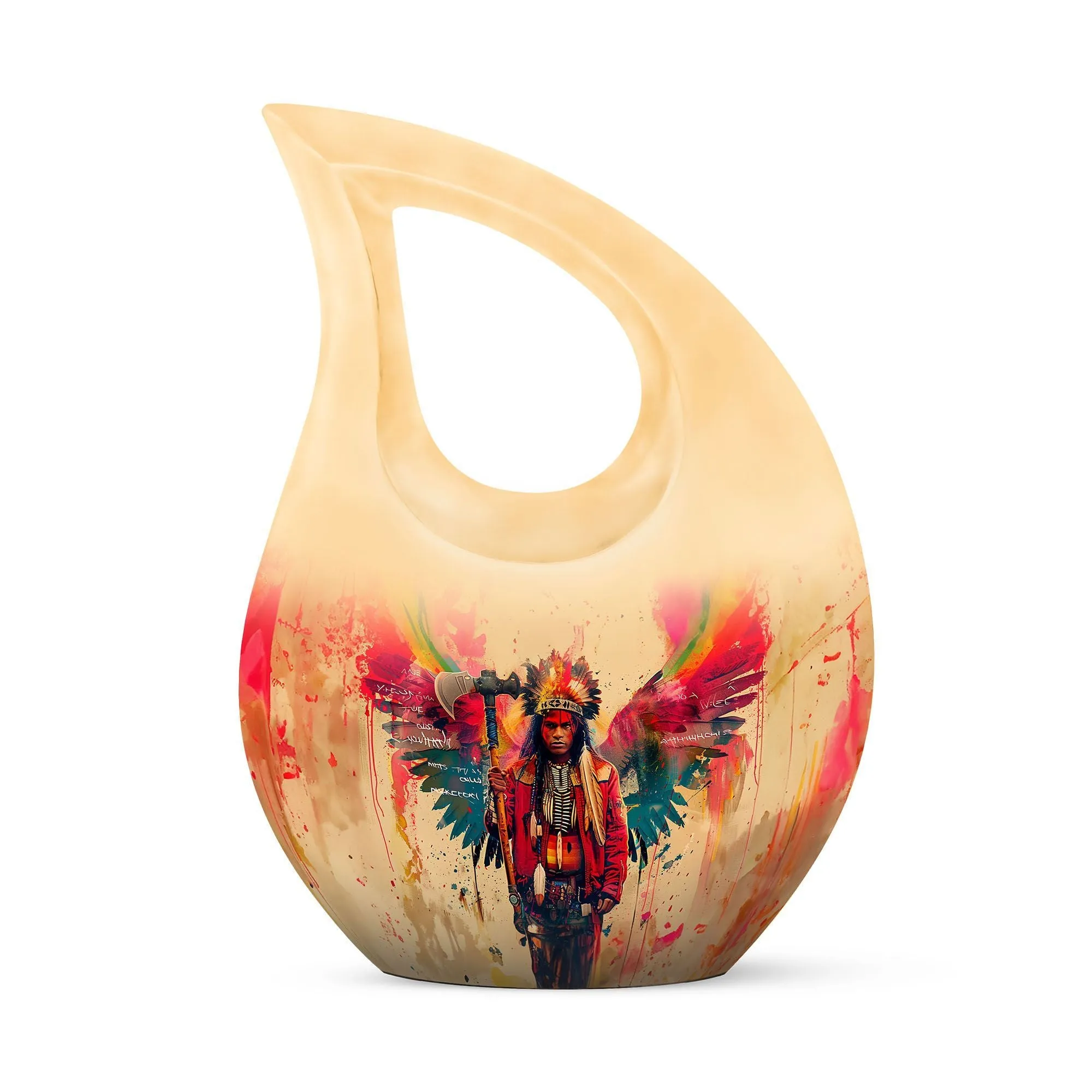 Tribe Man's Last Embrace: Unique & Commemorative Cremation Urn