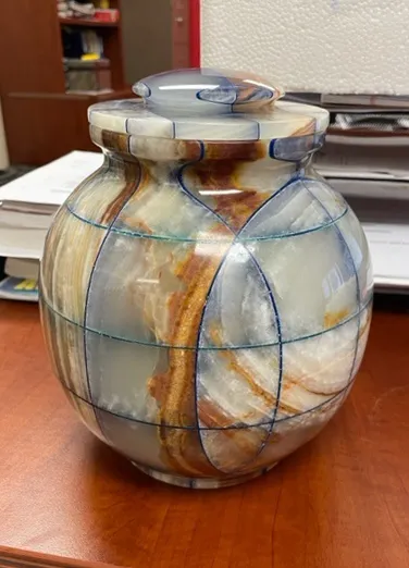 Triumph Onyx Blue Marble Urn
