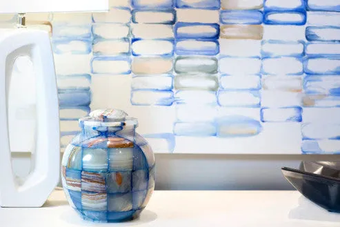 Triumph Onyx Blue Marble Urn