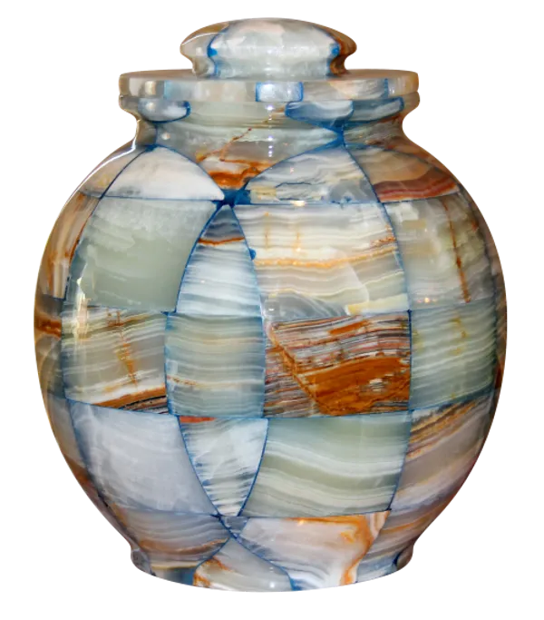 Triumph Onyx Blue Marble Urn