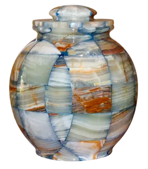 Triumph Onyx Blue Marble Urn