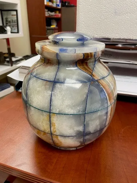 Triumph Onyx Blue Marble Urn