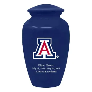 University of Arizona Cremation Urn | Arizona Adult ash urn | Can be Engraved