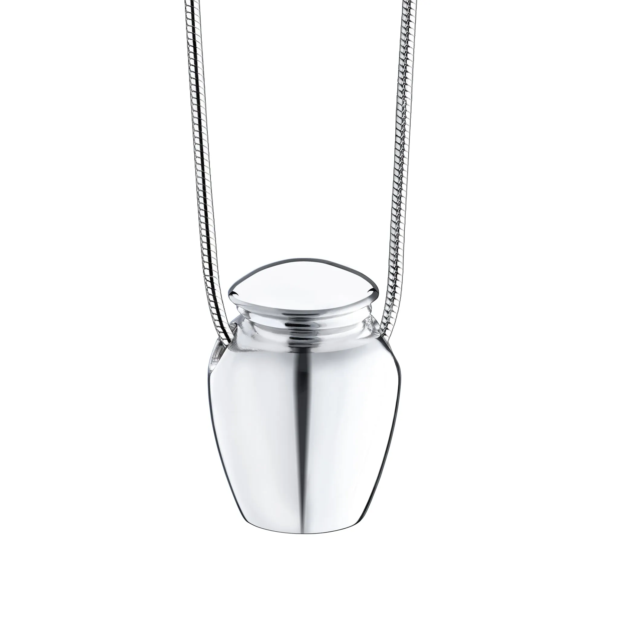 Urn Rhodium Plated Sterling Silver Cremation Pendant - COMFORT by LoveUrns
