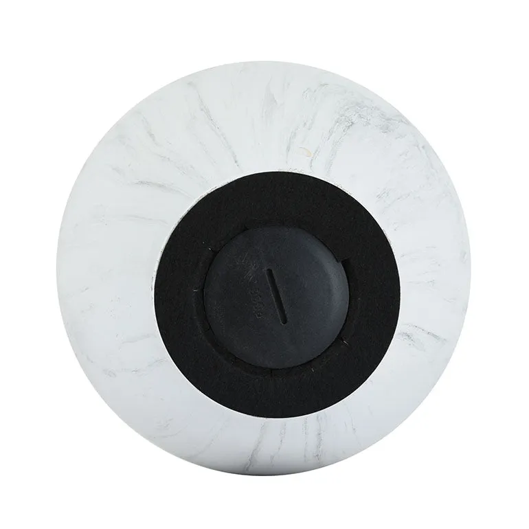 White Faux Marble Classic Cremation Urn In Large