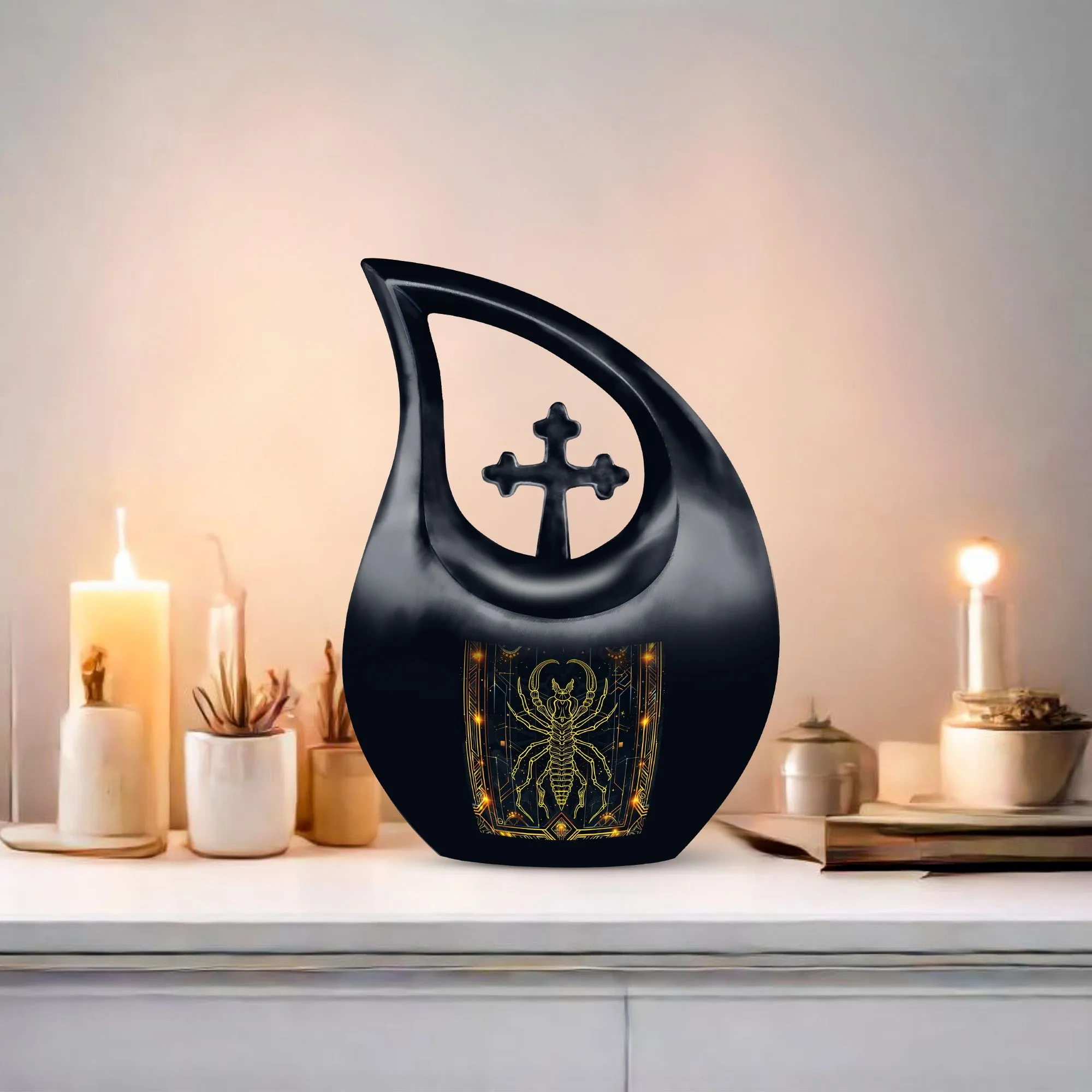 Zodiac Mini Cross Drop - Memorial Urn for Lasting Memories