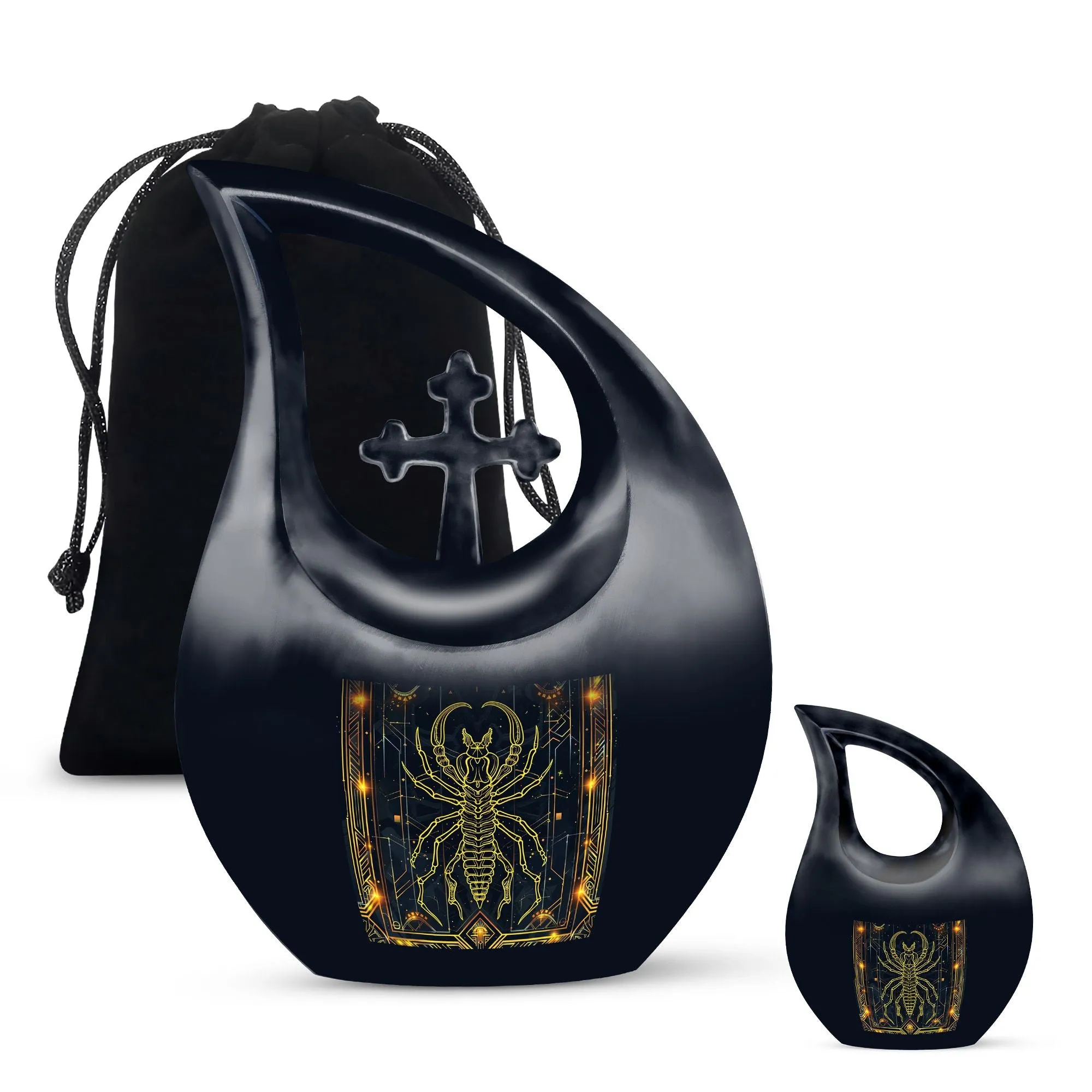 Zodiac Mini Cross Drop - Memorial Urn for Lasting Memories