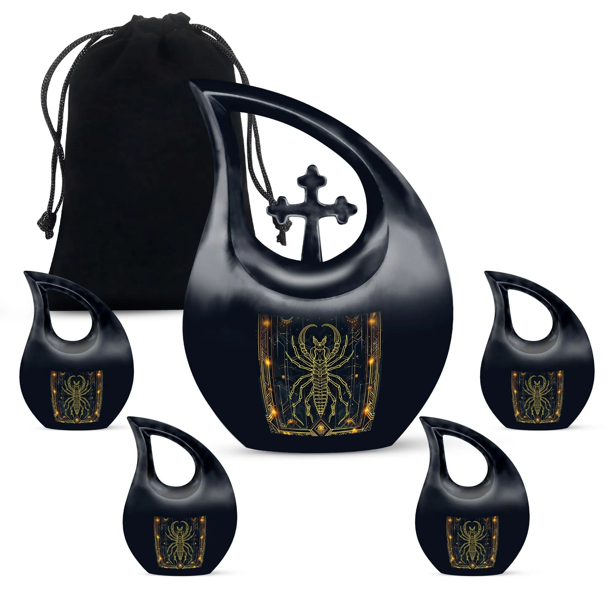 Zodiac Mini Cross Drop - Memorial Urn for Lasting Memories