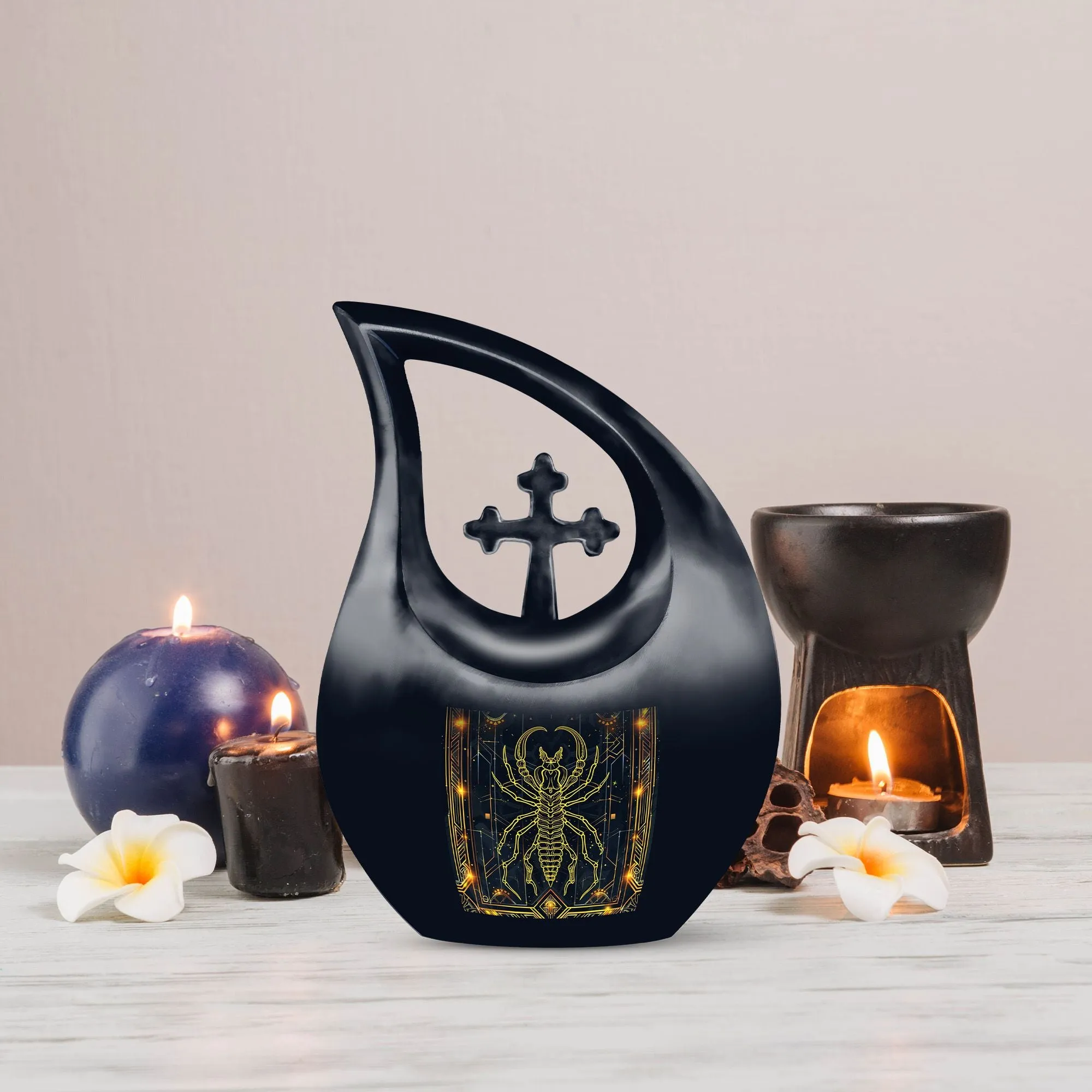 Zodiac Mini Cross Drop - Memorial Urn for Lasting Memories
