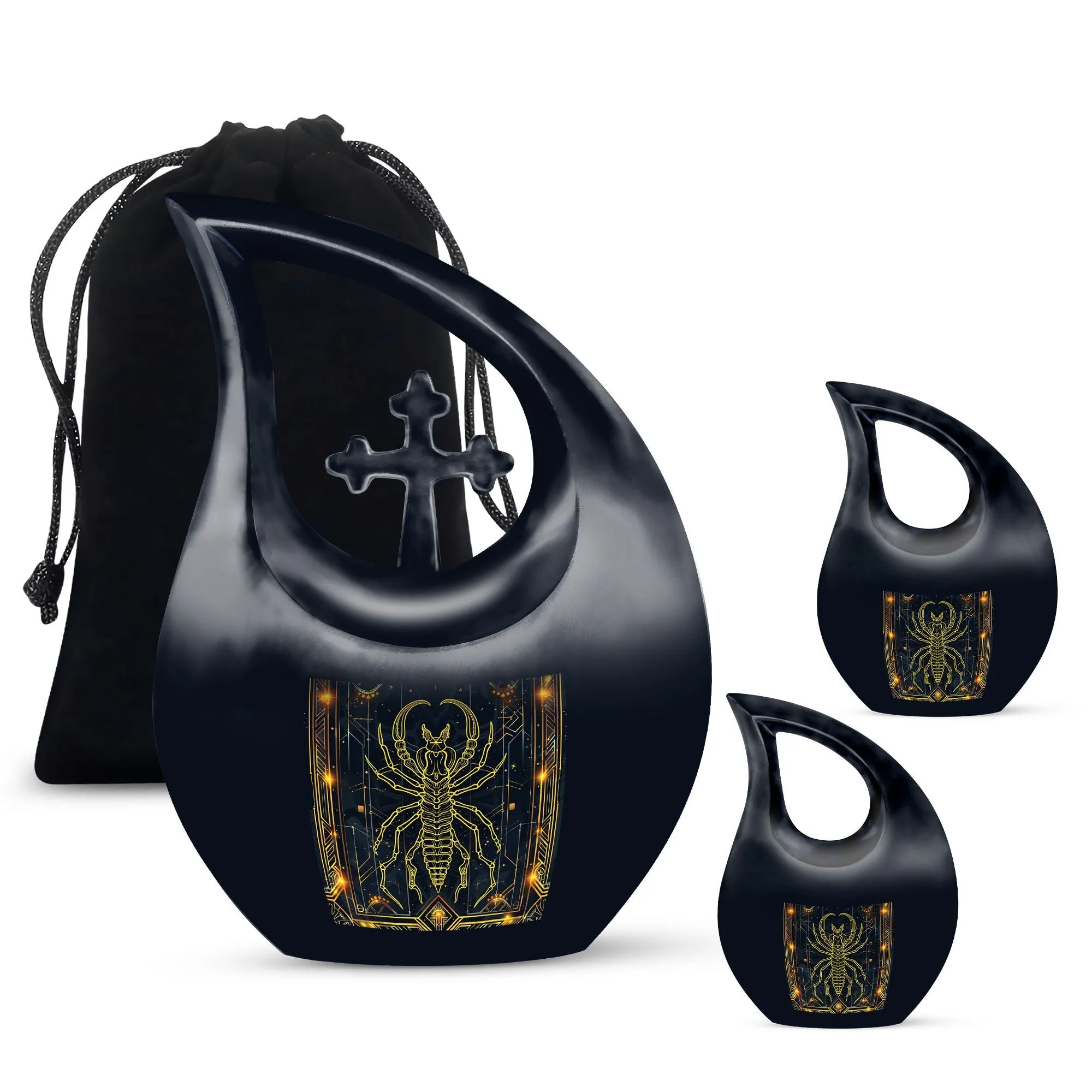 Zodiac Mini Cross Drop - Memorial Urn for Lasting Memories